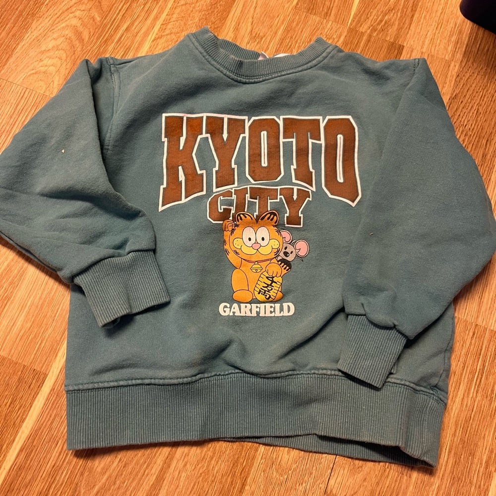 Zara Garfield Kyoto City Kids Sweatshirt - Teal